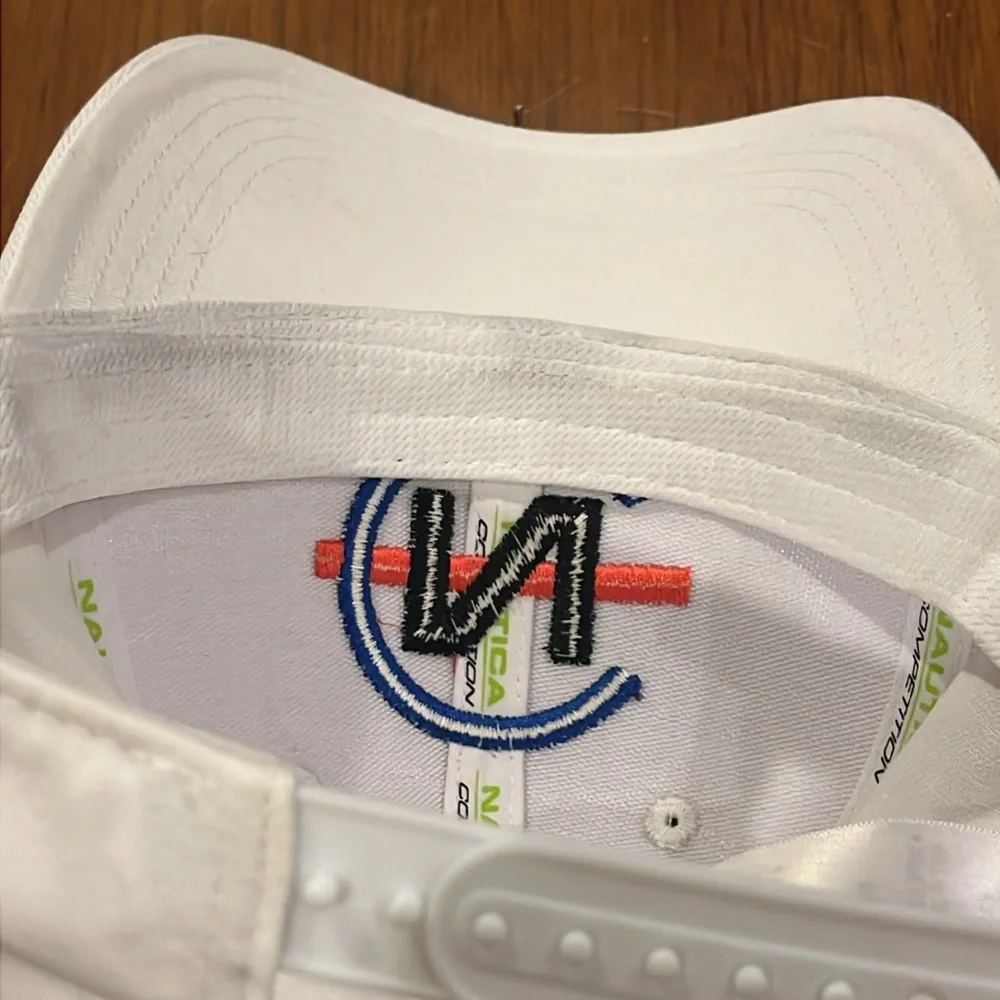 Nautica Competition Snap Back Hat Cap White